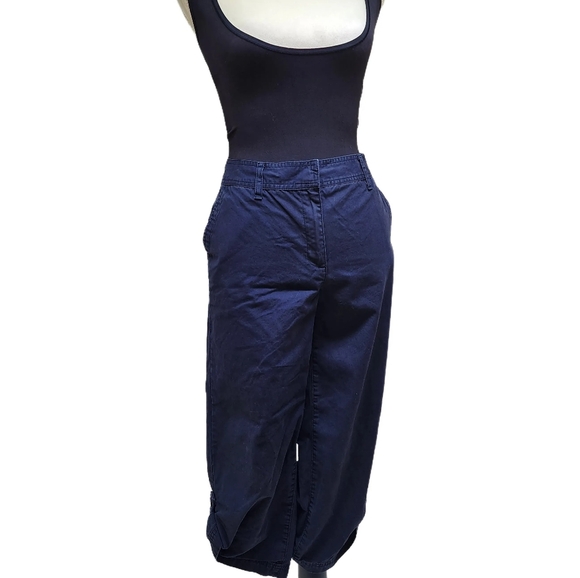 Charter Club. Navy Blue, Katherine Fit, Pedal Pusher Pants. Size 6 - Picture 1 of 8